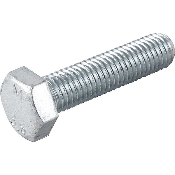 Parafuso sextavado zincado 12mm x 50mm MA rosca total VONDER