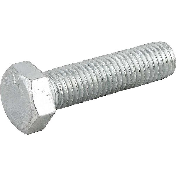 Parafuso sextavado zincado 5/8" x 2.1/2" UNC rosca total caixa com 50 peças VONDER