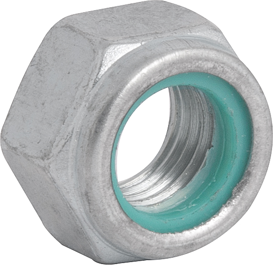 Porca autotravante sextavada 16mm MA baixa zincada pacote com 25 peças VONDER