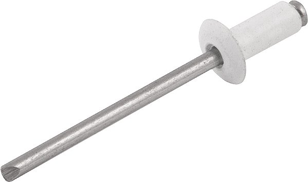 Rebite de repuxo 3,2mm x 8,0mm branco 308 caixa com 1.000 peças VONDER