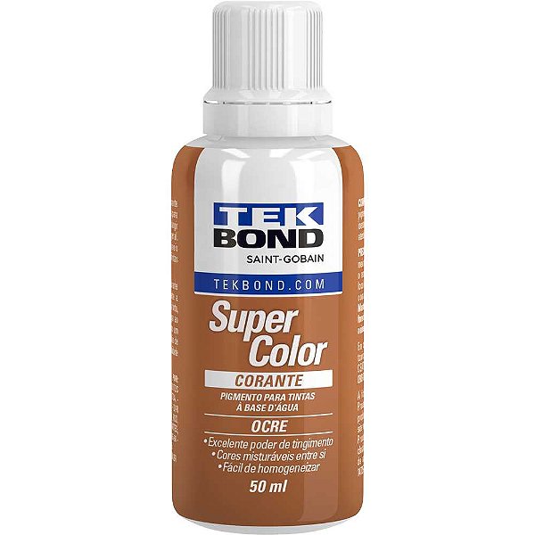 Corante líquido para tinta a base d'água ocre 50ml TEKBOND