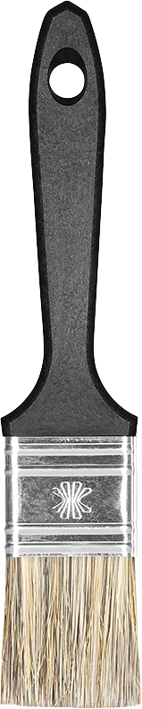Pincel 1.1/2" com cerdas gris cabo preto Batalha 300/4 ATLAS
