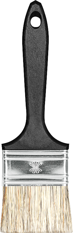 Pincel 2.1/2" com cerdas gris cabo preto Batalha 300/6 ATLAS
