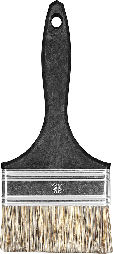 Pincel 4" com cerdas gris cabo preto Batalha 300/9 ATLAS