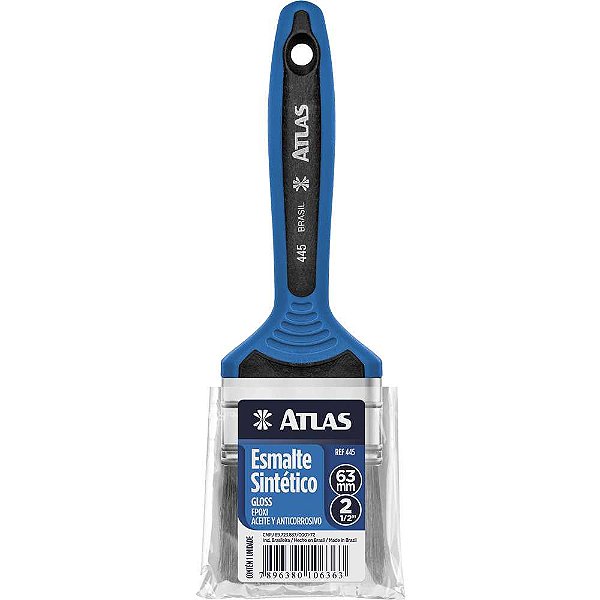 Pincel cerdas pretas 2" prof. 445 cabo azul 445/5 ATLAS