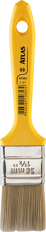 Pincel trincha média 1.1/2" cerda branca Popular ATLAS