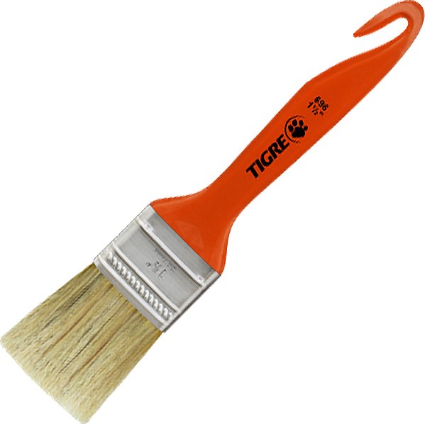 Pincel trincha média 1.1/2" cerda branca TIGRE