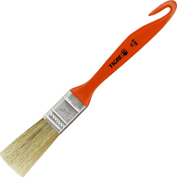 Pincel trincha média 3/4" cerda branca TIGRE