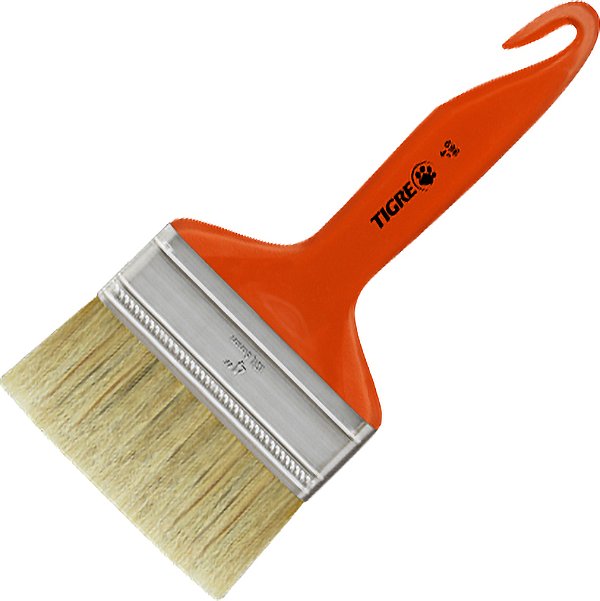 Pincel trincha média 4" cerda branca TIGRE