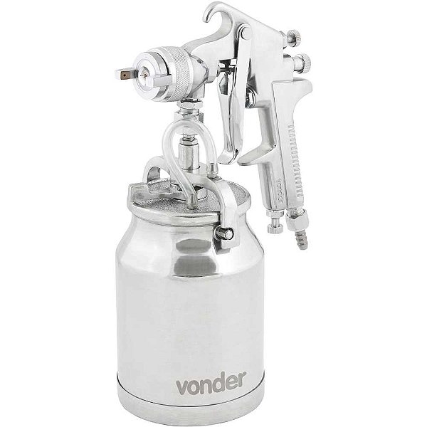 Pistola para pintura com caneca em alumínio tipo sucção PSV 100 VONDER