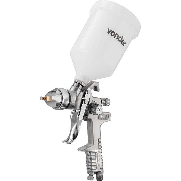 Pistola para pintura tipo gravidade com caneca plástica PGV 600 VONDER