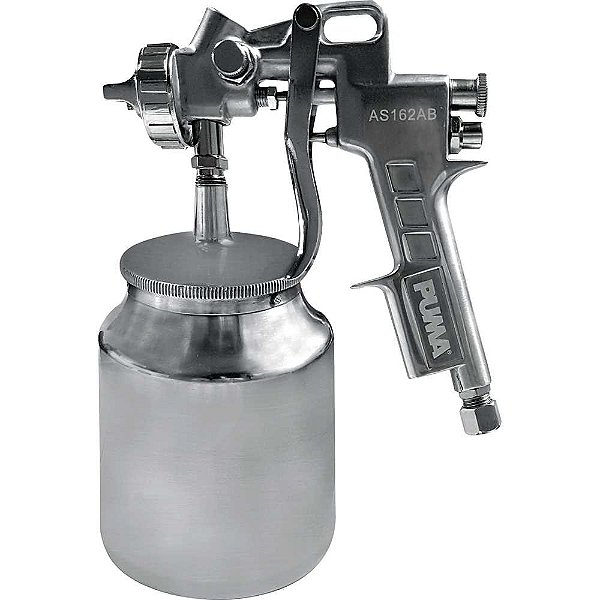 Pistola para pintura por sucção bico 1,5mm caneca (1 Litro) baixa produção AS-162AB PUMA