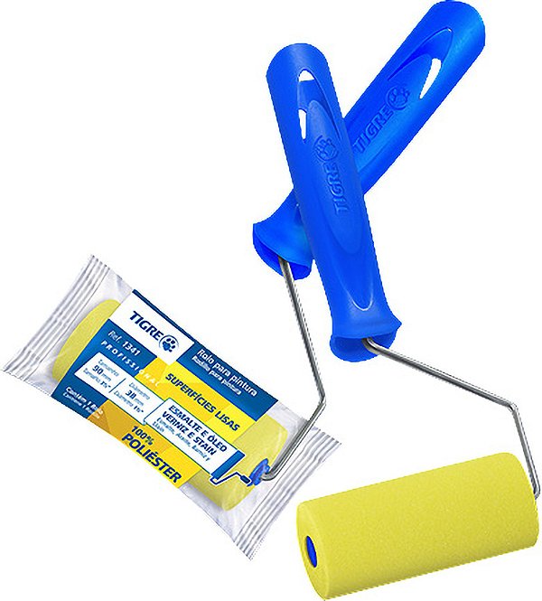 Rolo de espuma para pintura 9cm com suporte 1341-090 TIGRE