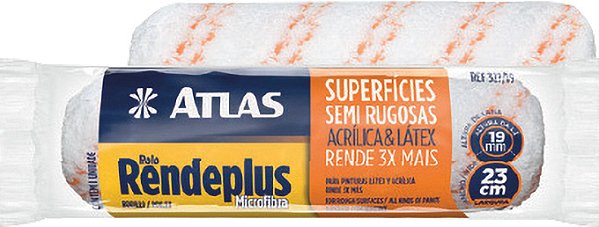 Rolo de microfibra para pintura 23cm sem suporte 327/19 ATLAS