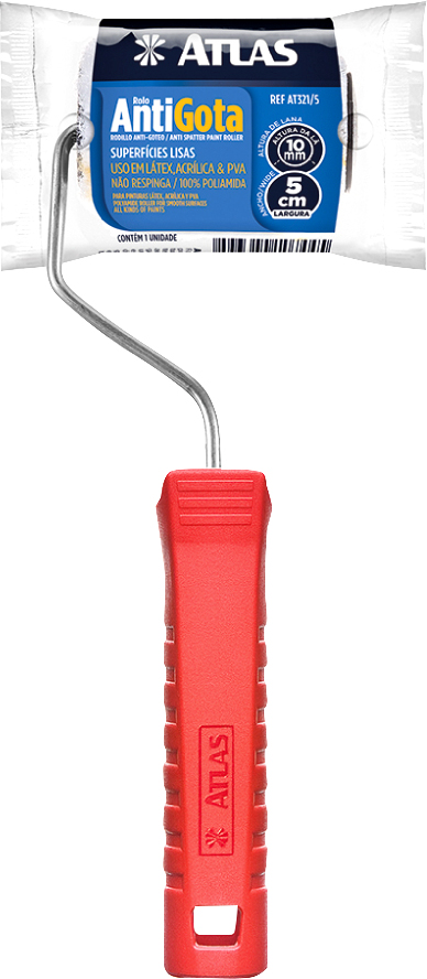 Rolo para pintura 5cm com garfo antigota 321/5 ATLAS