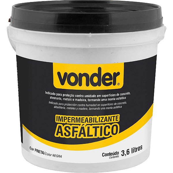 Impermeabilizante asfáltico 3,6L VONDER