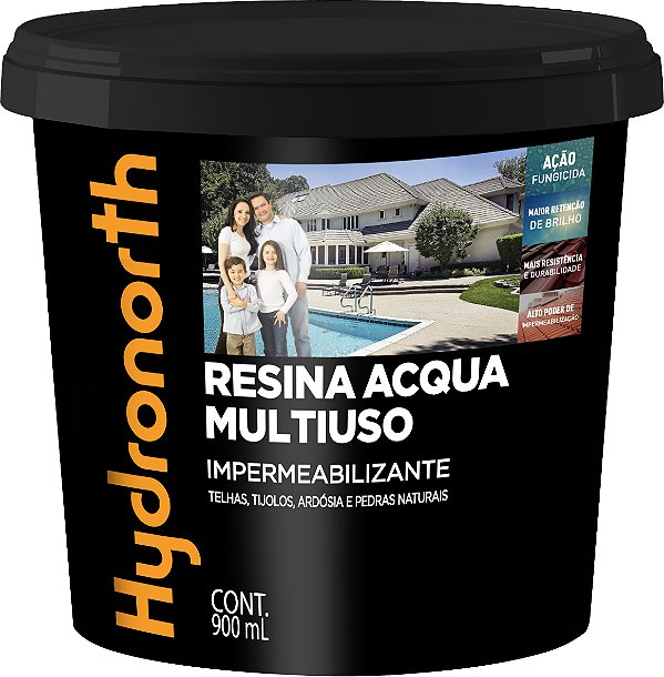 Impermeabilizante multiuso acqua vermelho oxido 0,9 litros 93190 HYDRONORTH