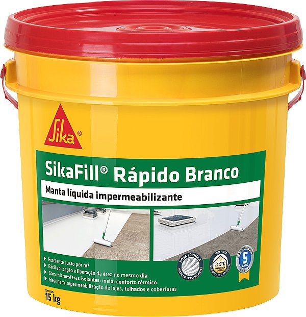 Impermeabilizante Sikafill rápido branco 15kg SIKA