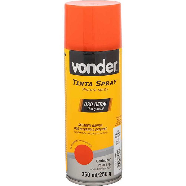 Tinta em spray laranja 350 ml/250g VONDER