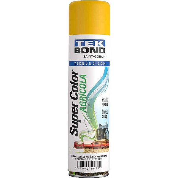 Tinta spray agrícola amarelo NH 400ml TEKBOND