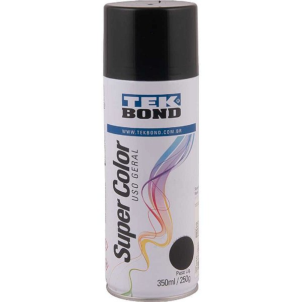 Tinta spray preto fosco 350ml TEKBOND