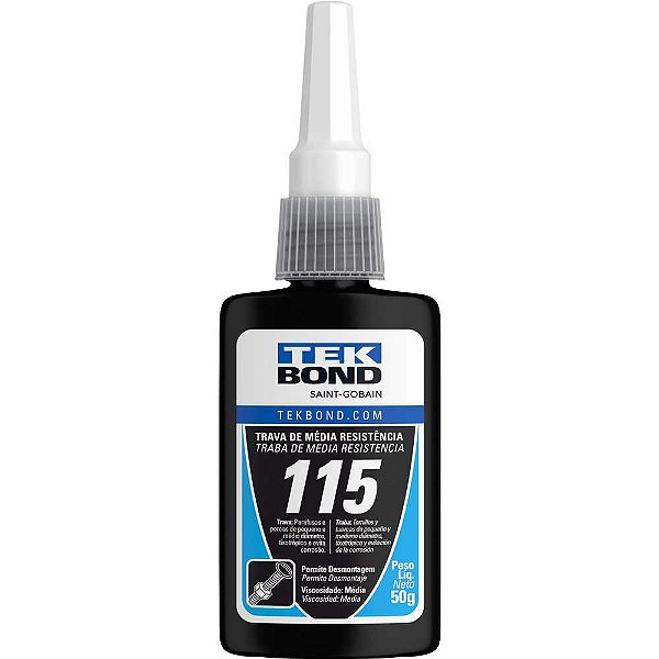 Adesivo anaeróbico para travamento de rosca torque médio 50g 115 TEKBOND