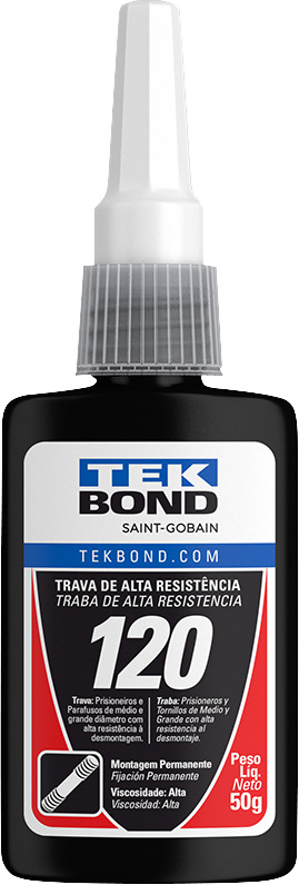 Adesivo anaeróbico trava rosca vermelho 50g 120 TEKBOND