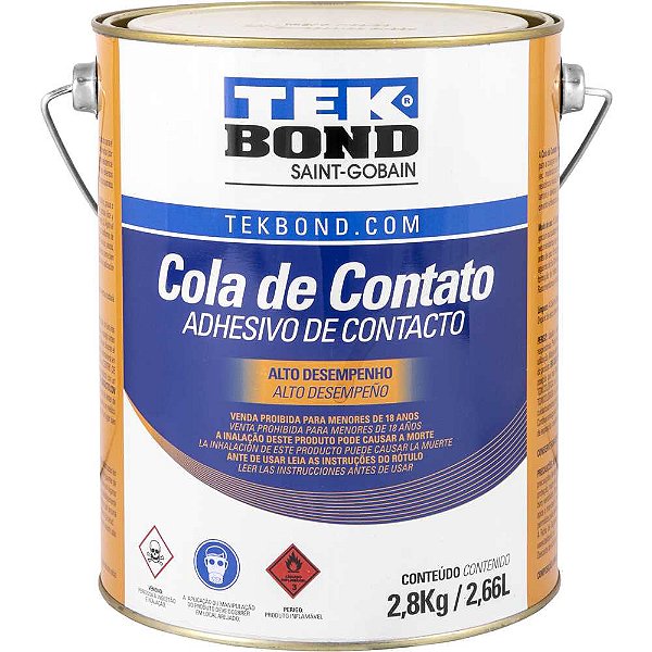 Adesivo de contato 2,8kg com toluol Cola de Contato Alto desempenho TEKBOND
