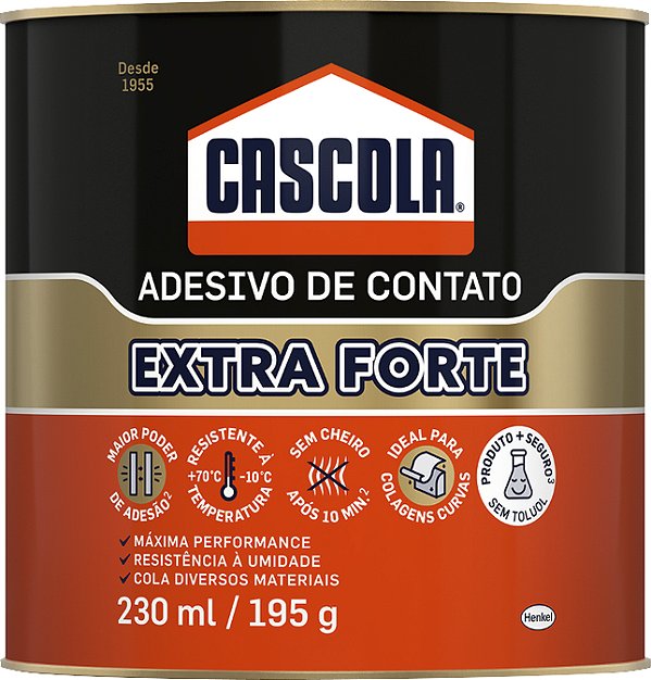 Adesivo de contato extra sem toluol 195g CASCOLA