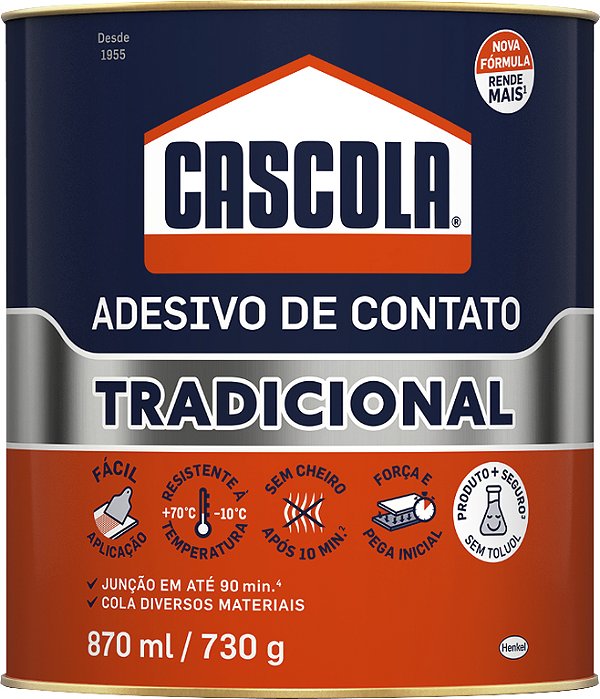 Adesivo de contato sem toluol 730g CASCOLA