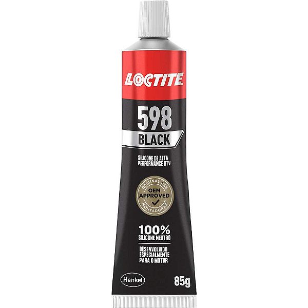 Borracha de silicone 598 preto 85g 2643331 LOCTITE