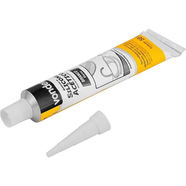 Borracha de silicone acético branco 50g blíster VONDER