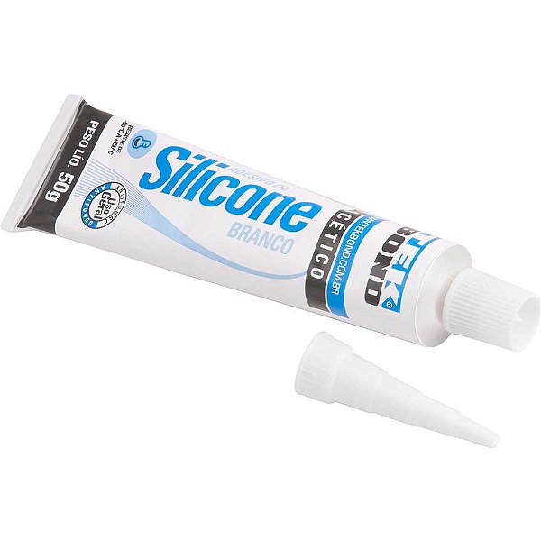 Borracha de silicone acético branco 50g TEKBOND
