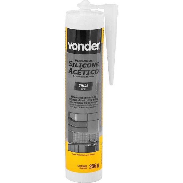 Borracha de silicone acético cinza 256g VONDER