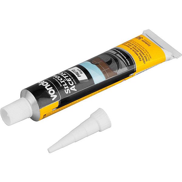 Borracha de silicone acético preto 50g blíster VONDER