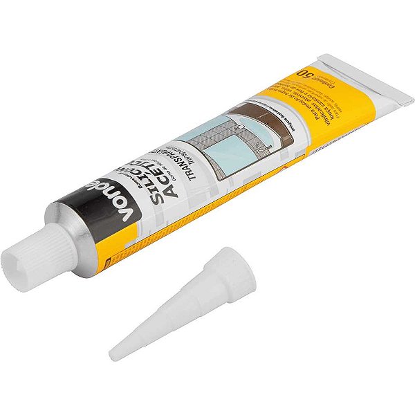 Borracha de silicone acético transparente 50g blíster VONDER