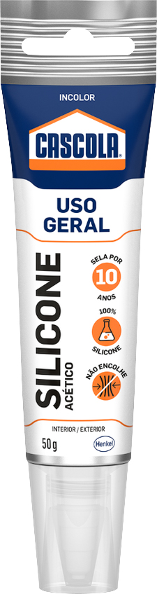 Borracha de silicone acético incolor 55g CASCOLA/ ALBA