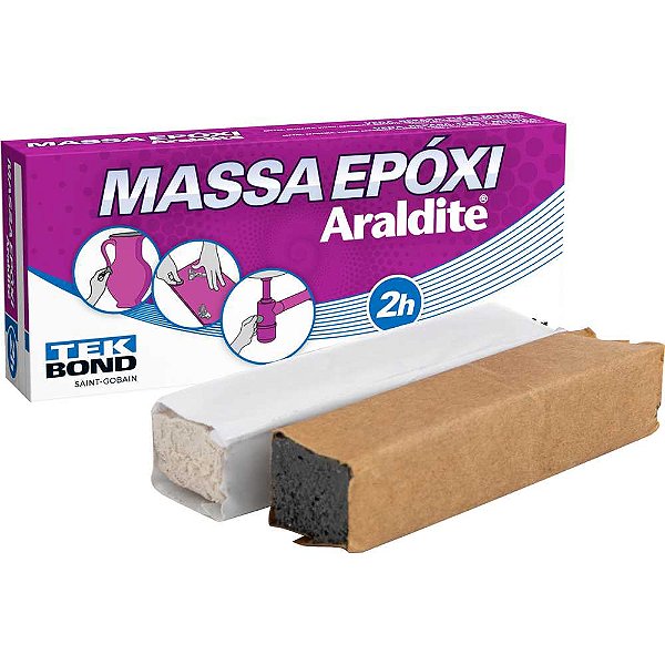 Adesivo epóxi bicomponente 100g Araldite massa TEKBOND