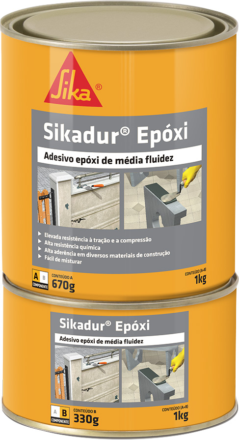 Adesivo epóxi bicomponente Sikadur 1,0kg SIKA