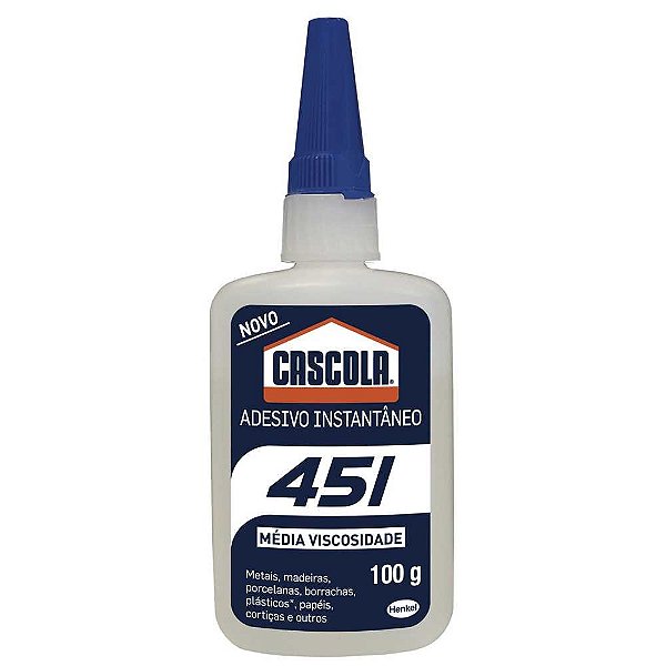 Adesivo instantâneo 451 100g uso geral CASCOLA