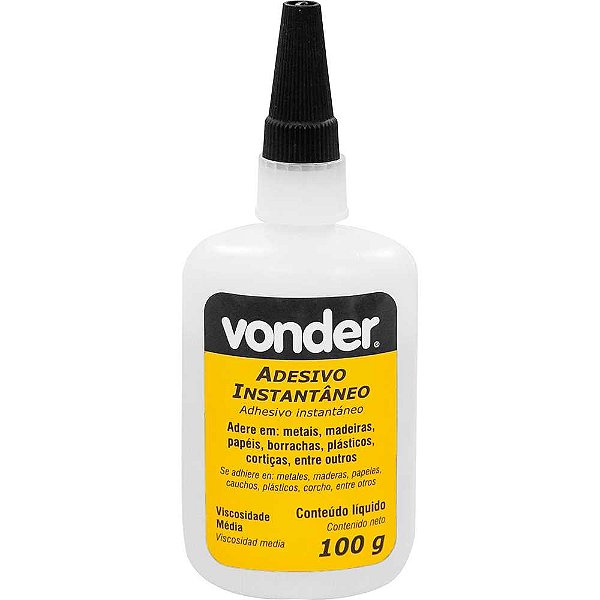 Adesivo instantâneo cianoacrilato industrial 100g VONDER
