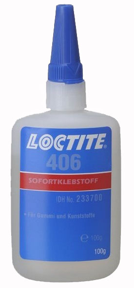 Adesivo instantâneo cianoacrilato industrial 406 100g LOCTITE