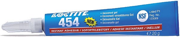 Adesivo instantâneo cianoacrilato industrial 454 gel 20g LOCTITE