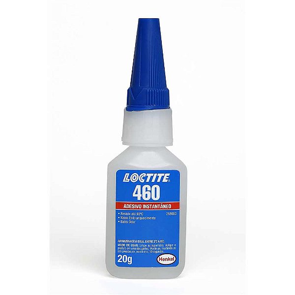 Adesivo instantâneo cianoacrilato industrial 460 baixo embranquecimento 20g LOCTITE