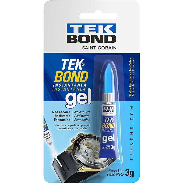 Adesivo instantâneo em gel 3g TEKBOND