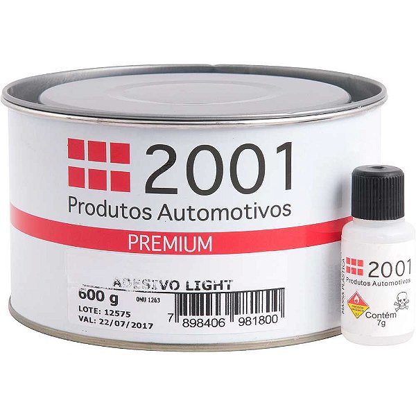Adesivo plástico light 0,600 gramas branca 9780 com catalisador 2001