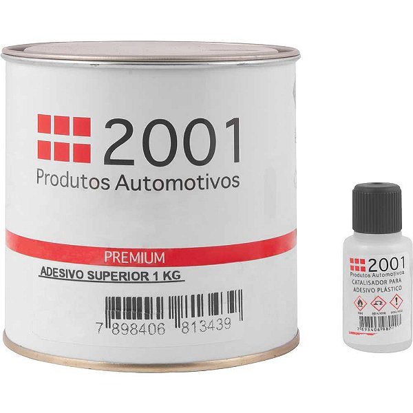 Adesivo plástico superior 1kg branco 9777 com catalisador 2001