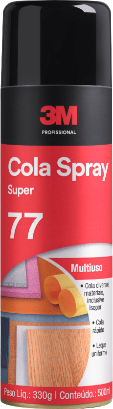 Adesivo spray 77 330g para diversos materiais 3M