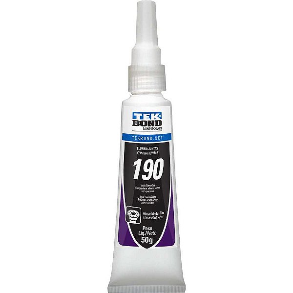 Adesivo veda juntas e flanges 50g anaeróbico roxo 190 TEKBOND