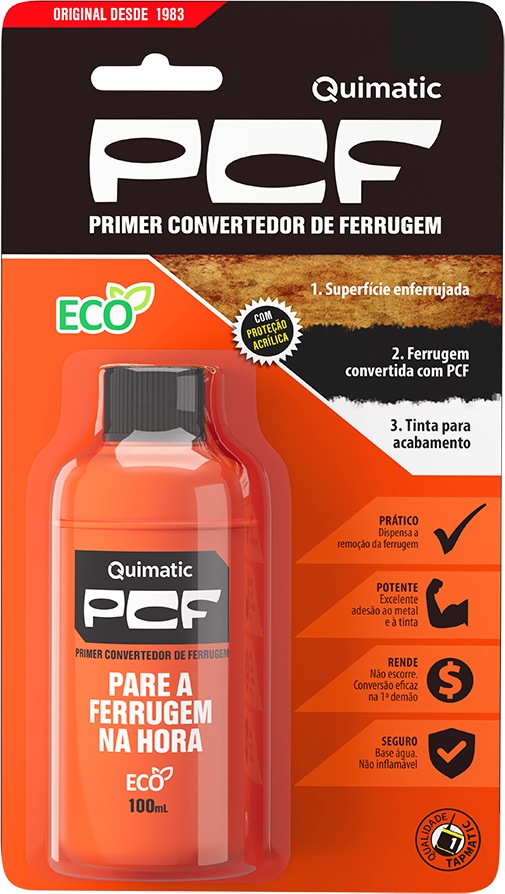 Convertedor de ferrugem PCF Primer 100ml QUIMATIC